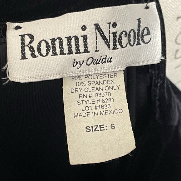 VTG Ronni Nicole Ouida Velvet Dress Size 6 Black Maxi Goth Y2K Boho Witchy 90s - Picture 4 of 8